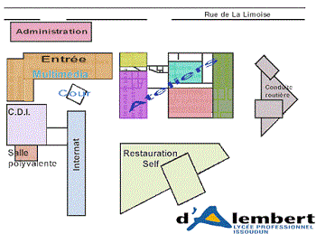 Lageskizze Schule Frankreich